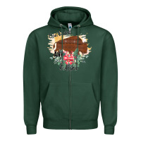 Sports Green Take No Bull Floral Rodeo Zipper Hoodie - Bettercallsaul