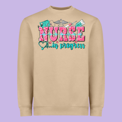 Nurse In Progress Heavyweight Sweatshirt Designed By Nancycooperartshop