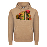 Vintage Coffee Gymnocalycium Variegated Cactus Vintage Hoodie - LillyAllenDesigns