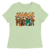 Matcha thankful mama longhorn Ladies Tee - RacoonDesign