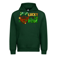 Forest Green lucky dude saint patricks bearded man Urban Hoodie - FaDigitalArtStudio