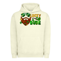 Pigment Pistachio lucky dude saint patricks bearded man Urban Hoodie - FaDigitalArtStudio