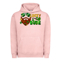 Pigment Salmon lucky dude saint patricks bearded man Urban Hoodie - FaDigitalArtStudio