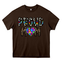 Chocolate Brown proud mom Heavy Core Tee - CowhideDigitalArt
