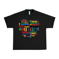 Black autism heart Urban Heavy Tee - MaliasSmallBusiness