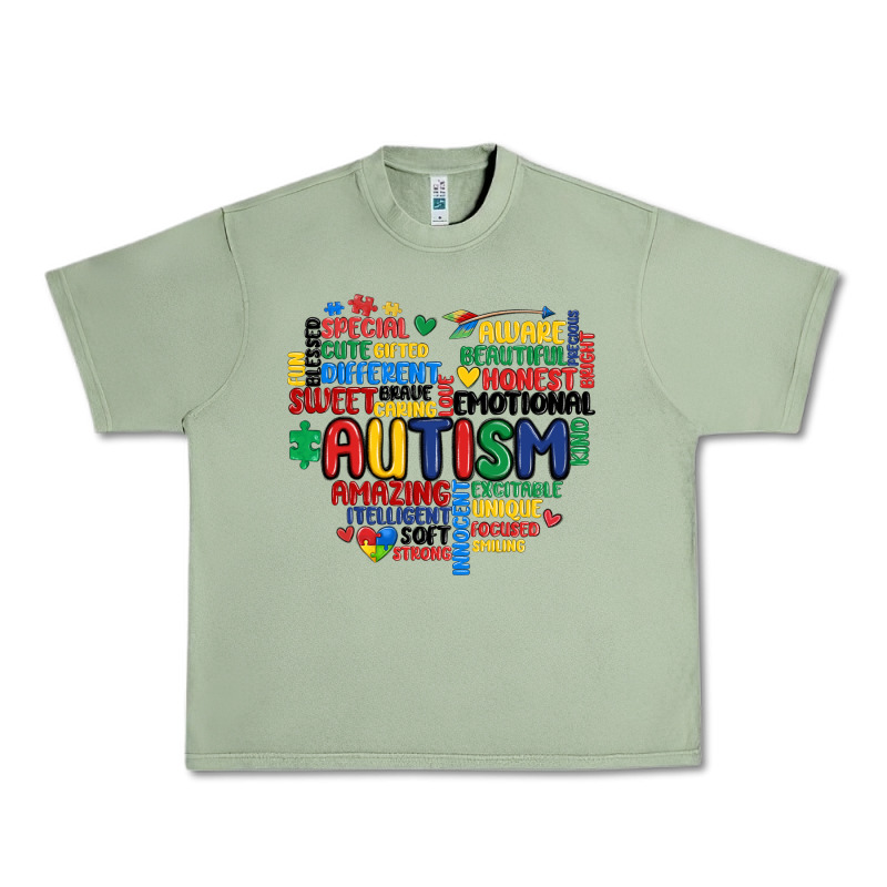 Autism Heart Urban Heavy Tee by MaliasSmallBusiness | Teevron