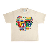 Sandshell autism heart Urban Heavy Tee - MaliasSmallBusiness