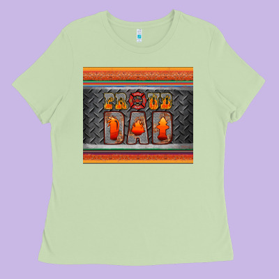 Proud Dadtumbler Ladies Tee Designed By Hra Design Shop