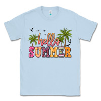 Dusty Blue hello summer Classic Tee - JahusDesignShop