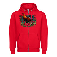 Red Farm Cock Zipper Hoodie - Bettercallsaul