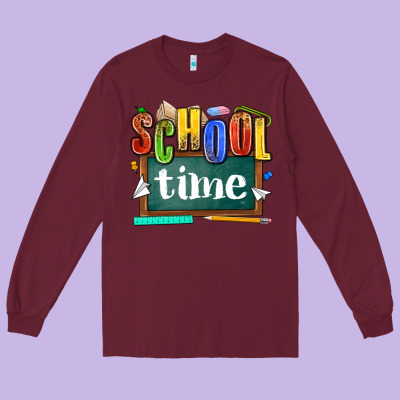 School Time Long Sleeve Tee Designed By Nancycooperartshop