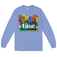 Colony Blue school time Long Sleeve Tee - NancyCooperArtShop