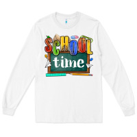 White school time Long Sleeve Tee - NancyCooperArtShop