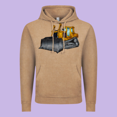 Bulldozer Vintage Hoodie Designed By Lillyallendesigns