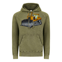 Vintage Olive Bulldozer Vintage Hoodie - LillyAllenDesigns