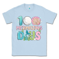 Dusty Blue 100 mermazing days Classic Tee - MaliasSmallBusiness