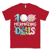 Red 100 mermazing days Classic Tee - MaliasSmallBusiness