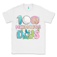 White 100 mermazing days Classic Tee - MaliasSmallBusiness