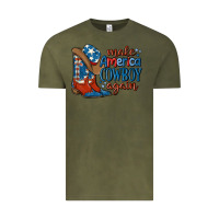 Vintage Olive make america cowboy again Vintage Tee - MaliasSmallBusiness