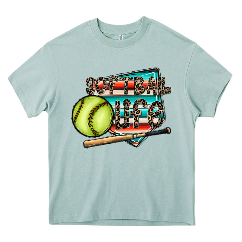 Softball Life Heavy Core Tee by CowhideDigitalArt | Teevron