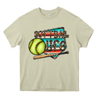 Mossy softball life Heavy Core Tee - CowhideDigitalArt