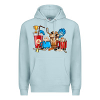 Blue Mist Hockey coffee cups Premium Hoodie - HowdyJamesFarm