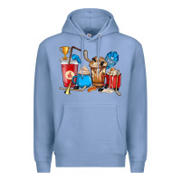 Colony Blue Hockey coffee cups Premium Hoodie - HowdyJamesFarm