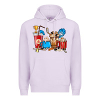 Lilac Hockey coffee cups Premium Hoodie - HowdyJamesFarm