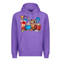 Purple Hockey coffee cups Premium Hoodie - HowdyJamesFarm