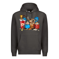 Smoke Hockey coffee cups Premium Hoodie - HowdyJamesFarm