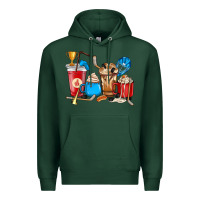 Sports Green Hockey coffee cups Premium Hoodie - HowdyJamesFarm