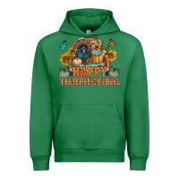 Emerald happy thanksgiving with truck bbs Urban Hoodie - BundleAndBundleShop