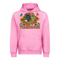 Fuchsia Pink happy thanksgiving with truck bbs Urban Hoodie - BundleAndBundleShop