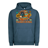 Pigment Midnight Navy happy thanksgiving with truck bbs Urban Hoodie - BundleAndBundleShop