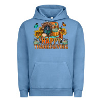 Pigment Pebble Blue happy thanksgiving with truck bbs Urban Hoodie - BundleAndBundleShop