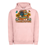 Pigment Salmon happy thanksgiving with truck bbs Urban Hoodie - BundleAndBundleShop
