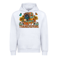 White happy thanksgiving with truck bbs Urban Hoodie - BundleAndBundleShop