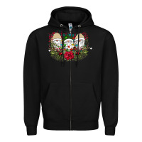 Black Christmas Gnomes Zipper Hoodie - Bettercallsaul