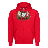 Red Christmas Gnomes Zipper Hoodie - Bettercallsaul