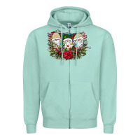 Seafoam Christmas Gnomes Zipper Hoodie - Bettercallsaul