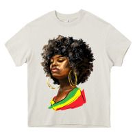 Cream juneteenth black women Heavy Core Tee - HRA Design Shop