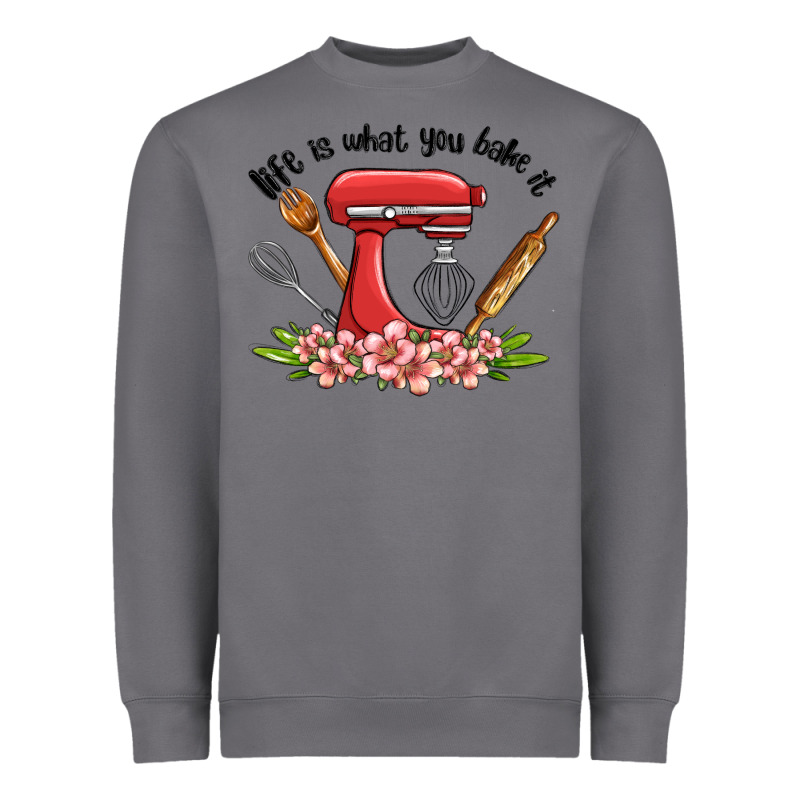 Life Is What You Bake It Heavyweight Sweatshirt by MaliasSmallBusiness | Teevron