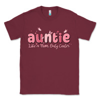Burgundy auntie like a mom only cooler Classic Tee - MaliasSmallBusiness