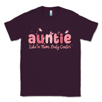 Plum auntie like a mom only cooler Classic Tee - MaliasSmallBusiness
