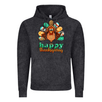 Vintage Black happy thanksgiving turkey Vintage Hoodie - Jasminsmagicworld