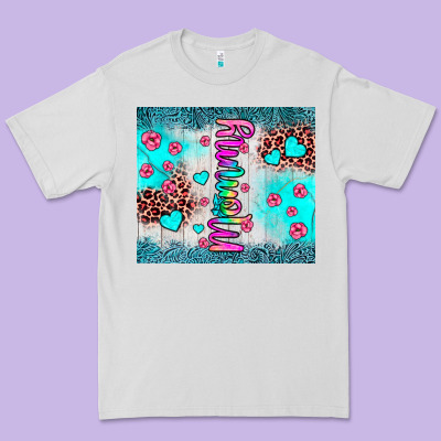 Mommy Leopard Turquoise Premium Tee Designed By Jahusdesignshop