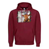 Burgundy Between Jesus Take The Wheel I Wish A Heifer Would Zipper Hoodie - Bettercallsaul