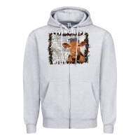 Heather Grey Between Jesus Take The Wheel I Wish A Heifer Would Zipper Hoodie - Bettercallsaul