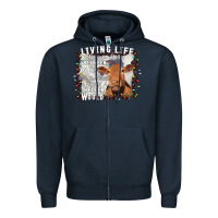 Navy Between Jesus Take The Wheel I Wish A Heifer Would Zipper Hoodie - Bettercallsaul