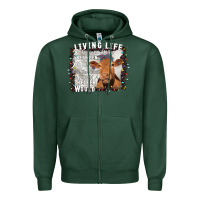 Sports Green Between Jesus Take The Wheel I Wish A Heifer Would Zipper Hoodie - Bettercallsaul